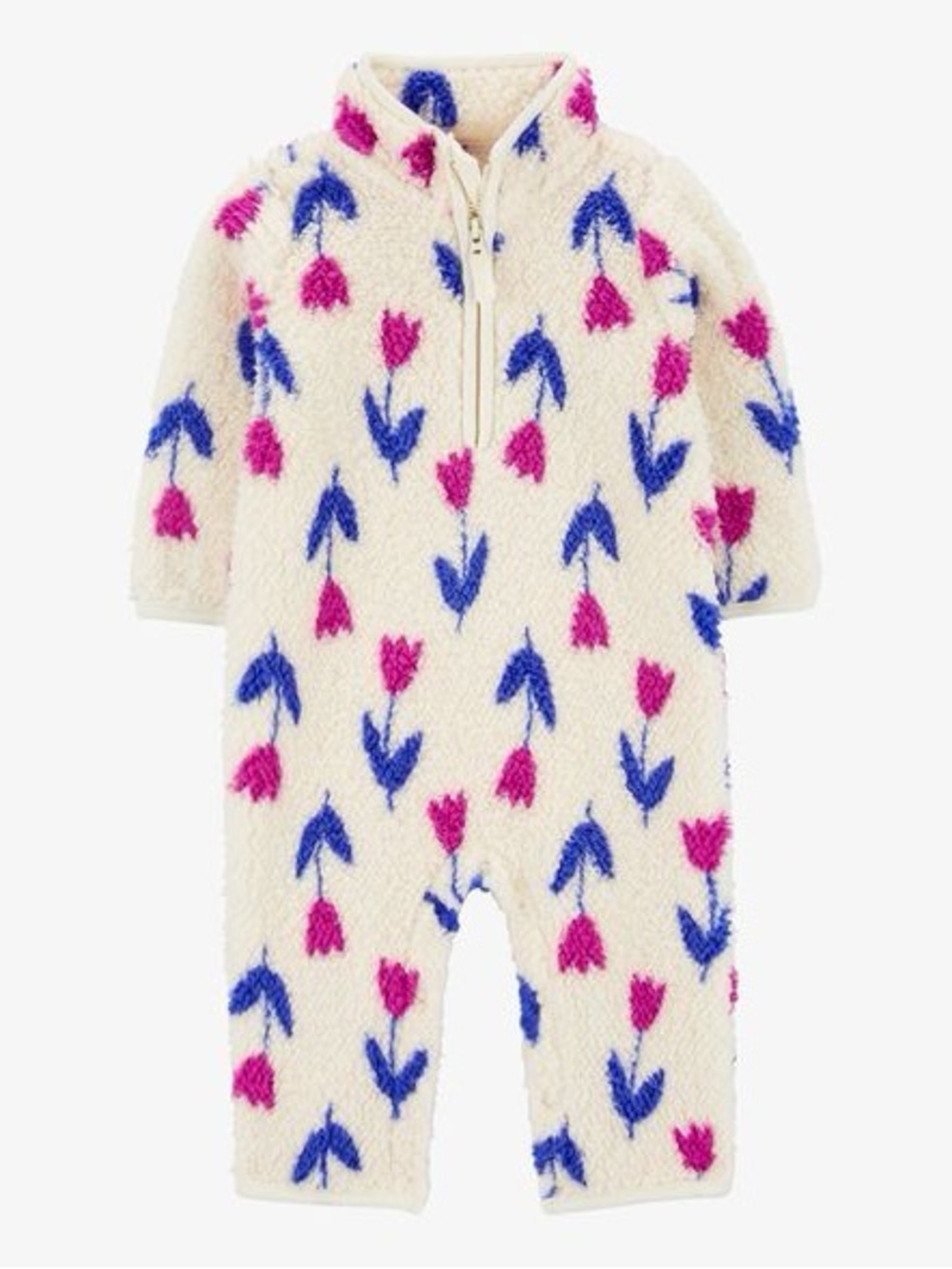 Baby Girl Tulip Sherpa Romper (18 Months)